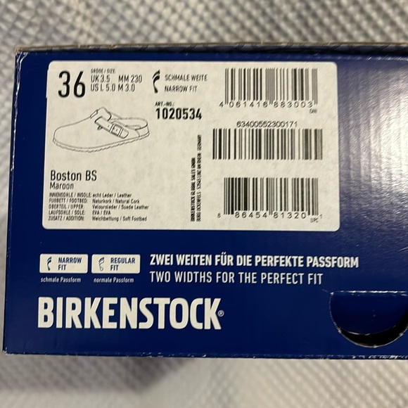 Birkenstocks Boston maroon color sz36 - Picture 1 of 6